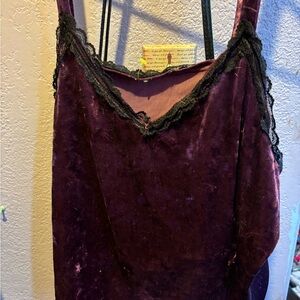 purple velvet tank